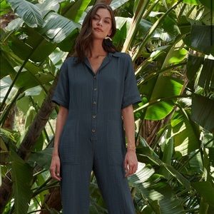 Elia Cotton Gauze Jumpsuit - Velvet by Graham & Spencer